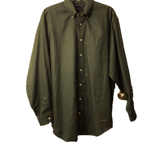 DANIEL CREMIEUX Green LARGE Long Sleeve  Button Down Pit to Pit 25 3/4" EUC